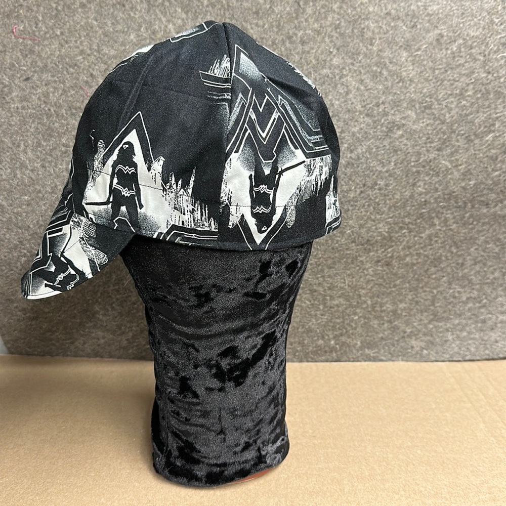 Welding Cap, cotton, lined, padded flap, deep cap, Reversible